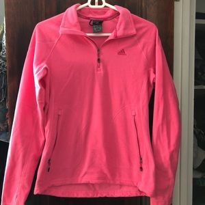 Pink adidas half zip